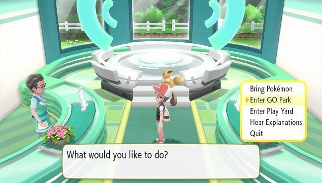 Safari Zone replaced with Go Park in Pokémon Let's Go